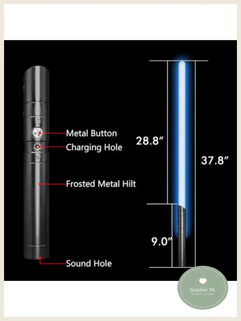 RGB Lightsaber Metal Hilt USB Rechargeable with Sounds Effect for Cosplay